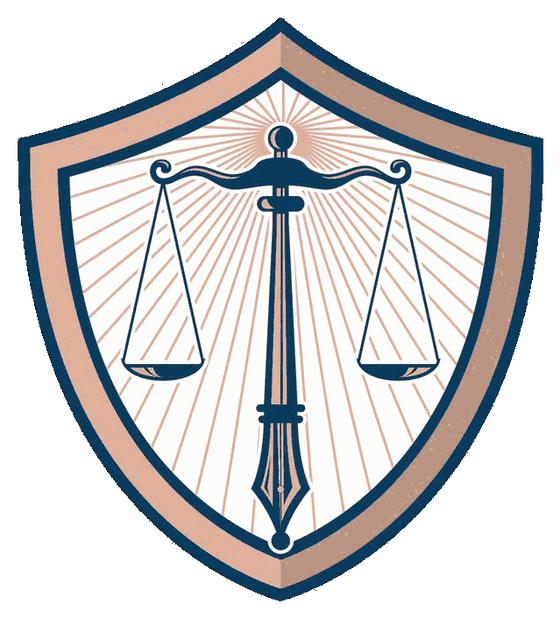 Accord & Shield Legal, PLLC shield emblem — scales of justice and pen nib